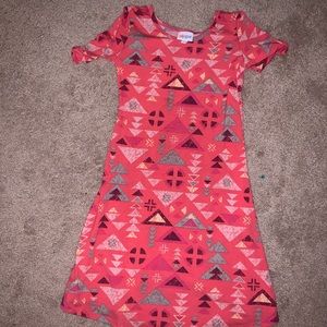 LulaRoe Pink Patterned Dress